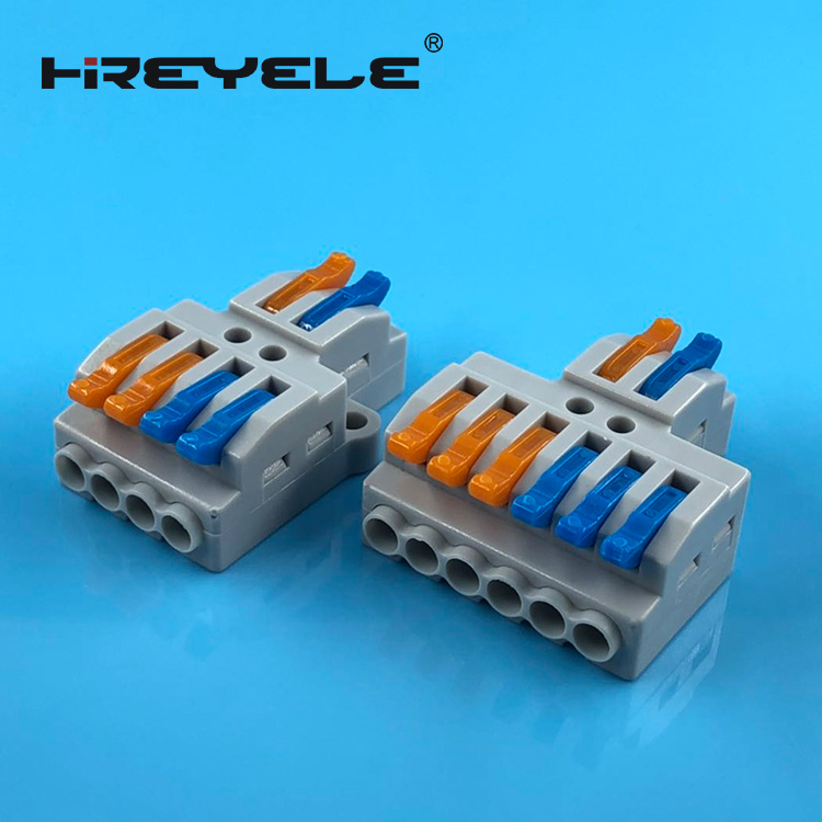 Lever Nut Compact Splice Butt Wiring Connectors 2 in 4 Out and 2 in 6 Out