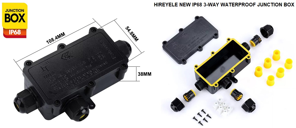 IP68 3 WAY JUNCTION BOX