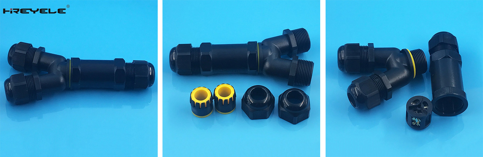 Y TYPE IP68 WATERPROOF CABLE CONNECTOR