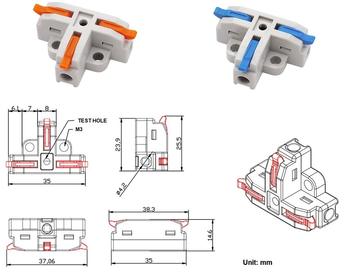 T-Shape Lever Nuts Wire Connectors