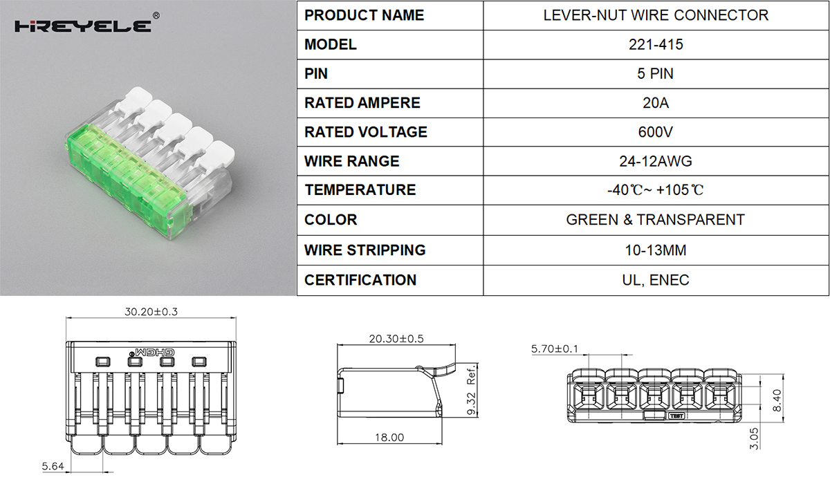 221 LEVER CONNECTOR UL LISTED
