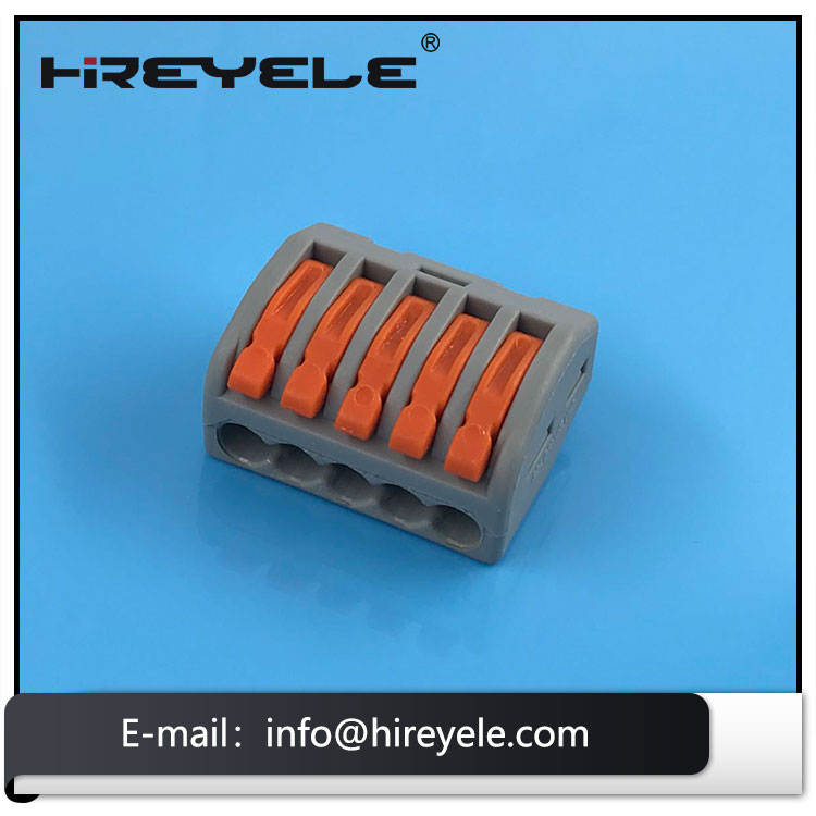 222-415 Quick Wiring Spring Lever Push in Wire Terminal Block 5 Conductor Compact Wire Connector 