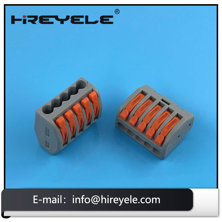 222-415 Quick Wiring Spring Lever Push in Wire Terminal Block 5 Conductor Compact Wire Connector 