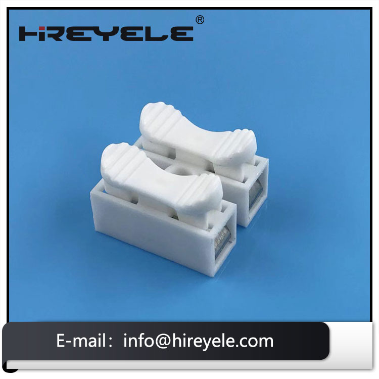 Spring Wire Connectors Quick Splicing 2 Pin Plastic Electrical Cable Clamp Terminal Block Connectors for LED Strip Lighting