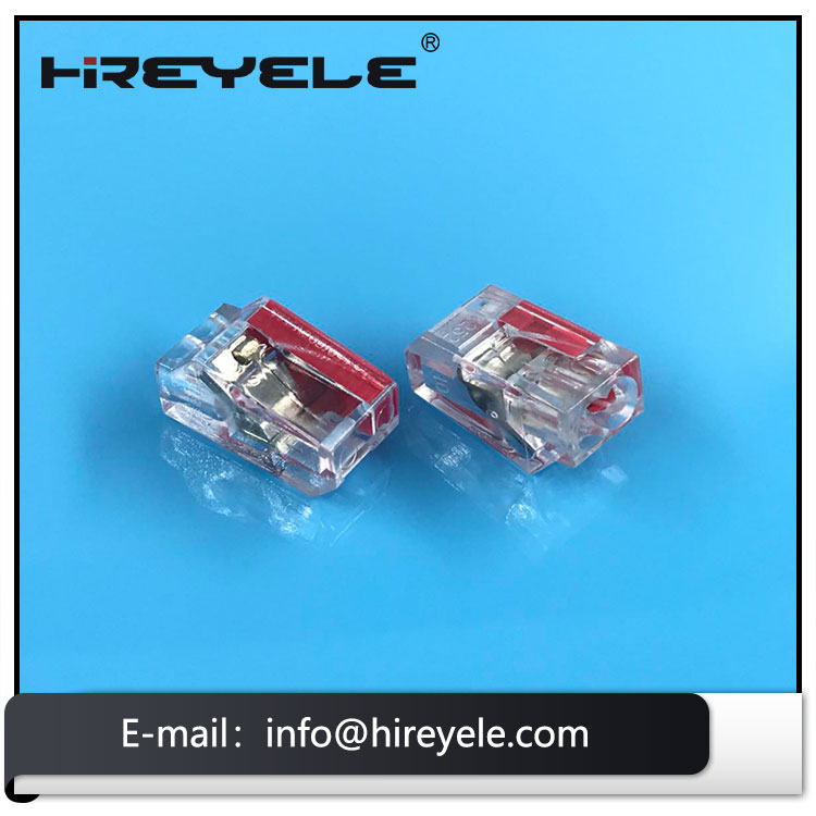 Red Push-In Wire Connector for Junction Boxes 2Poles 