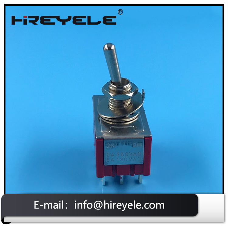 4PDT Latching Miniature Toggle Switch ON OFF ON 12Pin