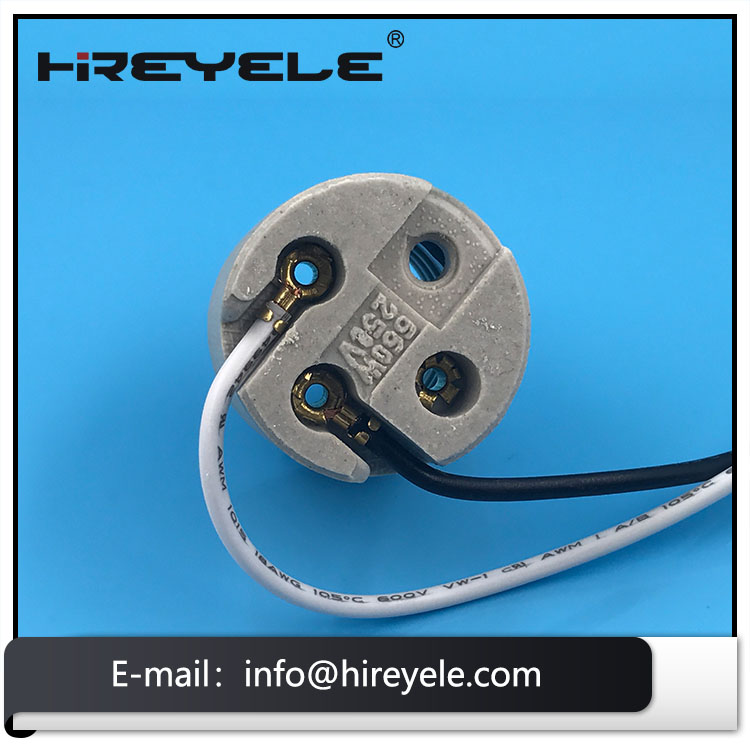 250V 4A Bulb Holder Ceramic Light Holder Socket E26 With Wire