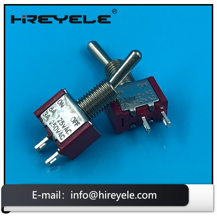 6A 125V AC 6MM Electrical Mini Spring Return ON OFF Toggle Switch