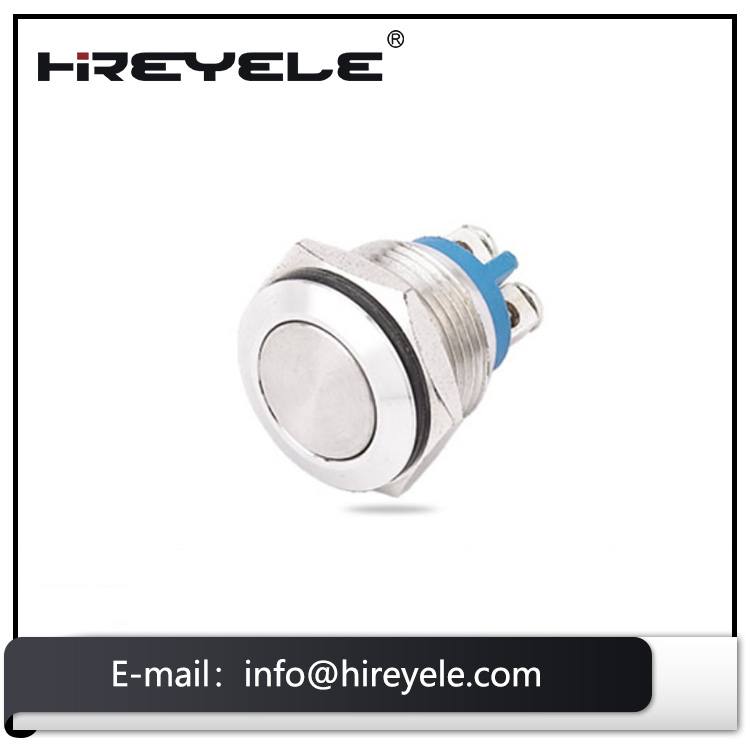 Hot self-locking waterproof LED illuminated 16mm momentary push button switch