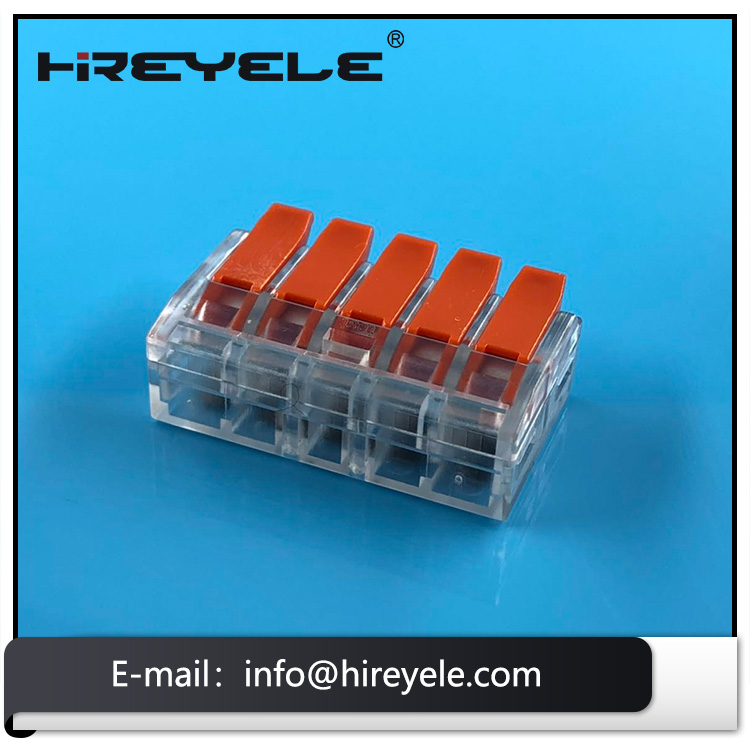 Lever-Nut 221 Series 5 Pin Push Wire Connector Quick Compact Splicing Wire Connectors