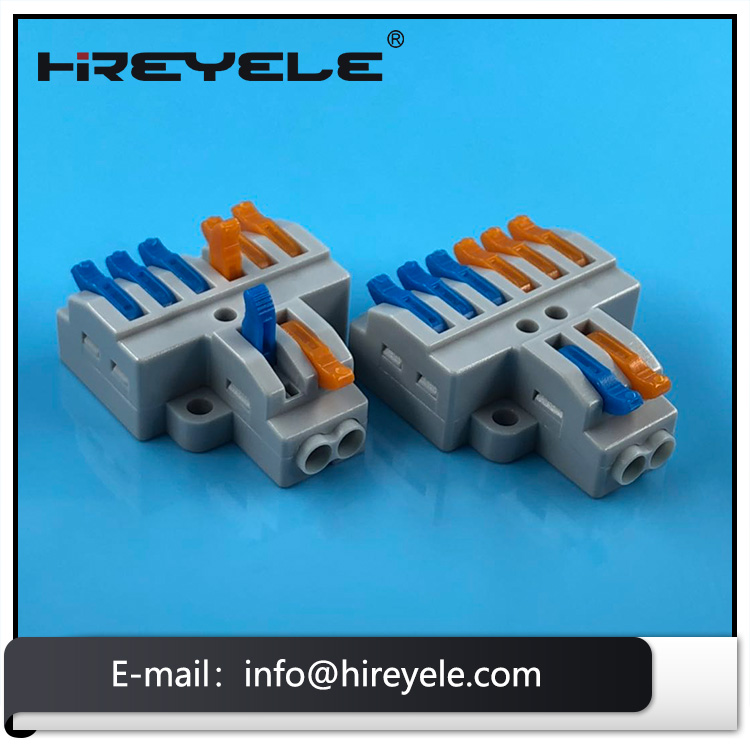 Lever Nuts Compact Wire Connector 2 in 6 Out Butt Splice Terminal Block Electrical Wiring Connectors