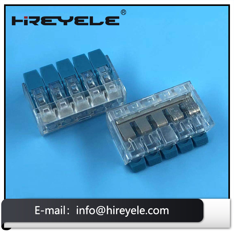 221-415 Lever-Nuts Connectors 5 Port Quick Splice Multi Core Wire Connector for Junction Box 