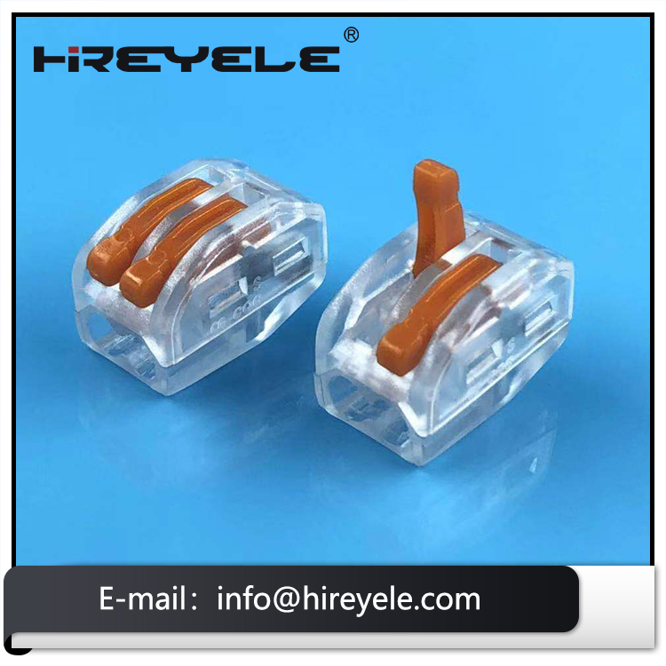222-412 push in wire connector 2 conductor transparent housing lever nuts wire connector 