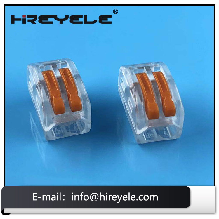 222-412 push in wire connector 2 conductor transparent housing lever nuts wire connector 