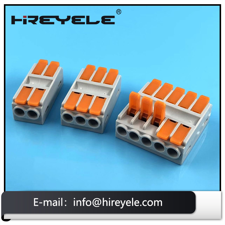 Butt Type Electrical Wire Connectors Lever-Nut 2-Conductor Compact Splicing Wire Connector