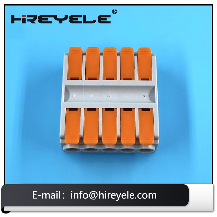 Lever-Nuts 5-Conductor Compact Splicing Docking Wire Connector
