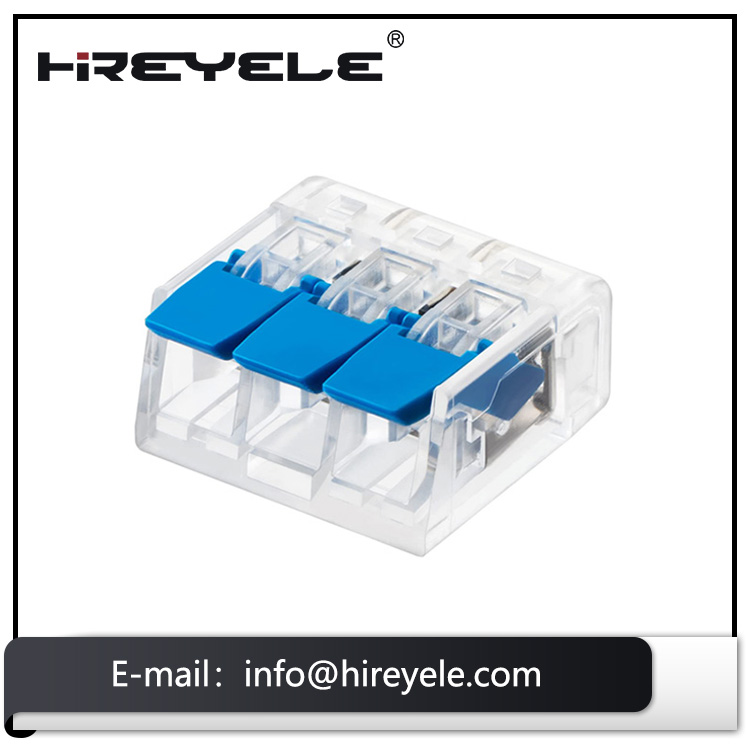 221-413 Lever Wire Connectors 3-Conductor Quick Splicing Terminal Block Push Wire Connector