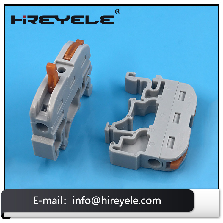 Electrical DIN Rail Terminal Block Quick Wiring Compact Splice Lever-Nut Wire Connector
