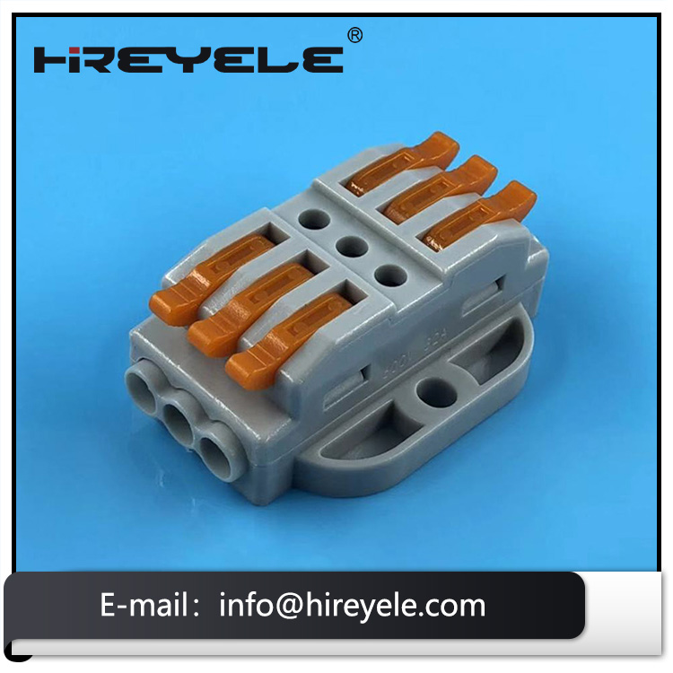 3-Wire Lever Nuts Compact Splice Docking Connector for Standard Electrical Application