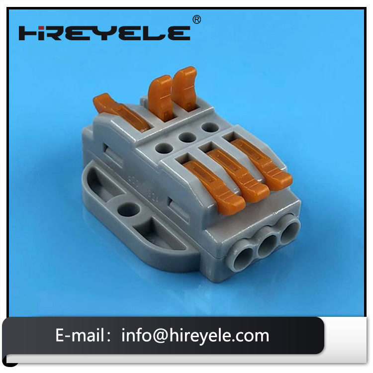 3-Wire Lever Nuts Compact Splice Docking Connector for Standard Electrical Application