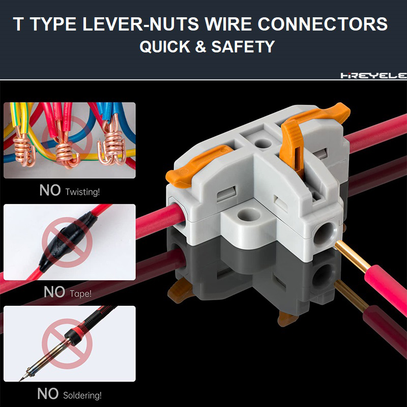 Lever Wire Connectors T Type Quick Wiring Terminal Block Connecotr