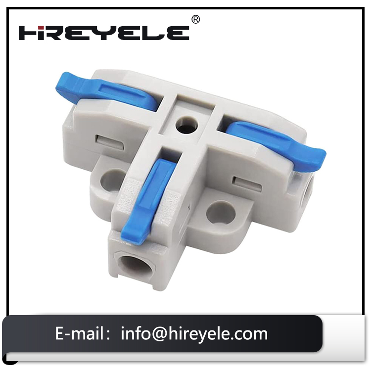 Compact Wire Conductor Connector Electrical T-Shape Lever Wire Nut Connectors